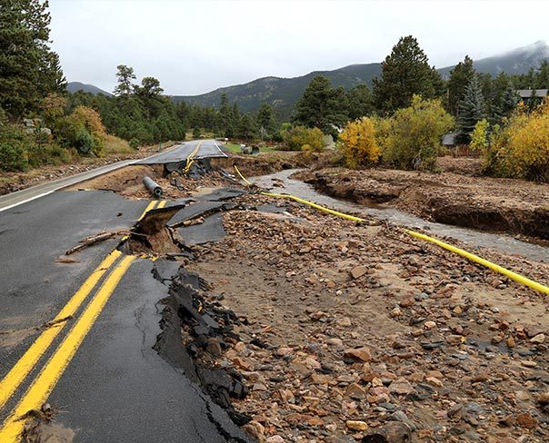 Colo flood IN road